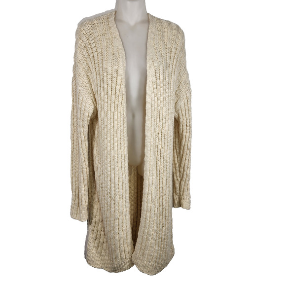 Andree by Unit Womens Devman Knit Cardigan 2X Cozy Neutral Minimalist Open Front - Picture 1 of 10